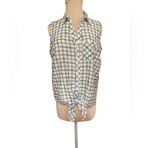 Talbots petite medium silk blend sleeveless tie front blouse. Preloved